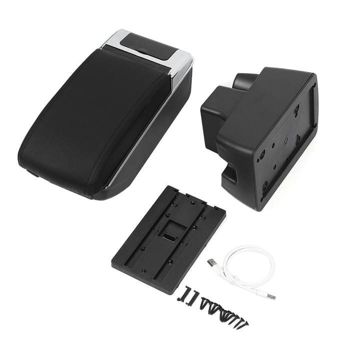 Auto Opbergdoos Centrale Armsteun Geschikt voor Skoda Rapid 2013 2018 black