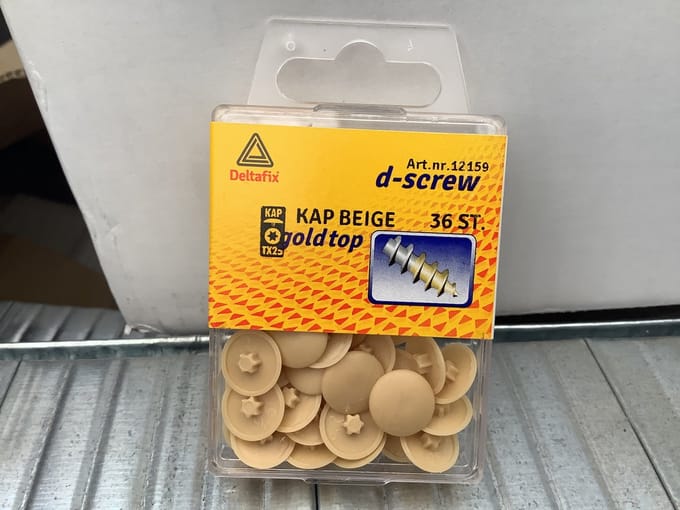 D-Screw Gold-Top afdekkap spaanplaatschroef torx beige tx-25 36 st.