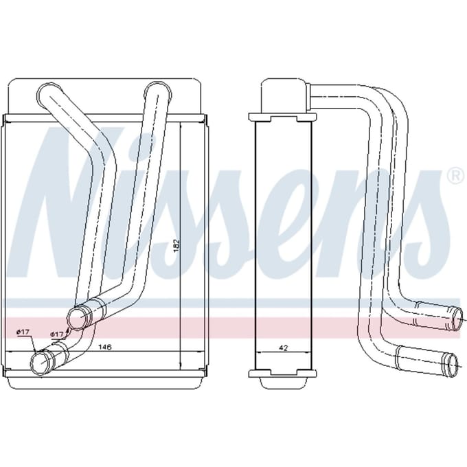 Warmtewisselaar, interieur verwarming NISSENS 77508