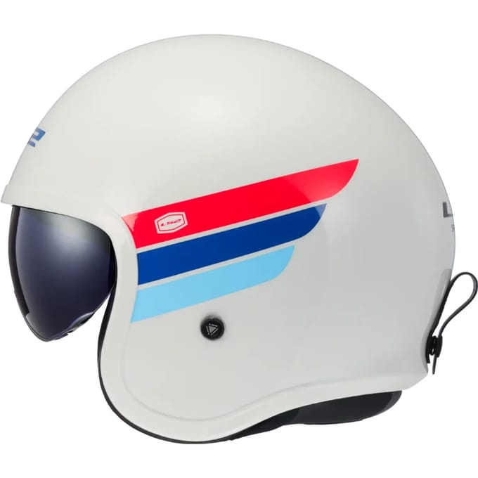 LS2 OF599 Spitfire II Retro Wit Blauw Rood Jethelm - Maat XS - Helm