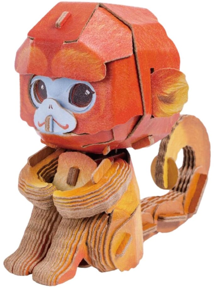 MakeBug, 3D Modelbouwpakket, Tiny Serie, Golden Monkey, MB-D-0043, 13x6x9cm