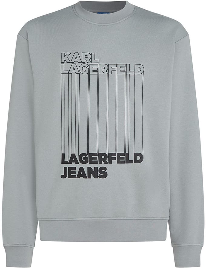 Karl Lagerfeld Jeans Reg Barcode Sweatshirt Grijs M Man