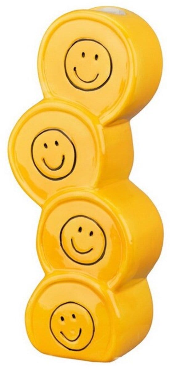 Aardewerk vaas stacked smiley