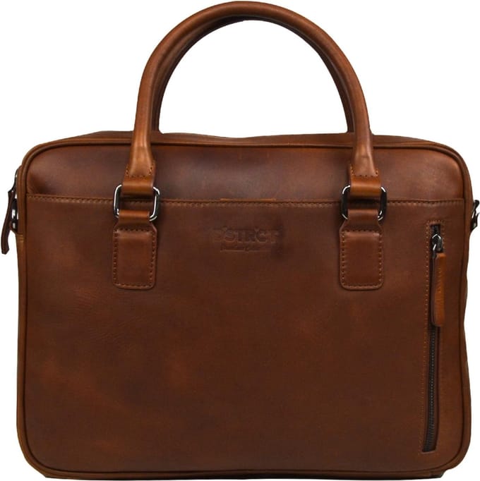 DSTRCT Premium Collection Laptopbag 14 cognac