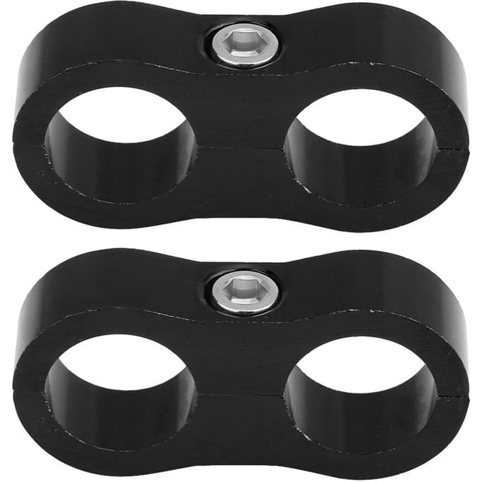 AN10 Aluminiumlegering Slangscheider Klem Fitting Adapter Beugel Universeel (Zwart) zwart