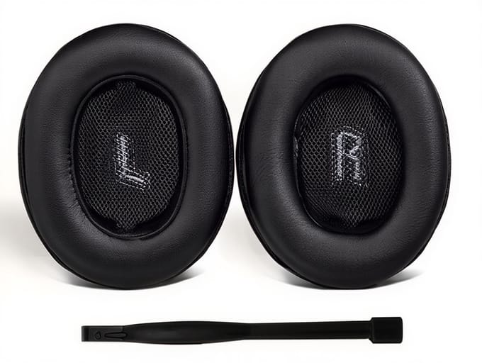 Set Oorkussens voor JBL Koptelefoon - E55BT Oorkussen - E55BT - Kunstleer met Traagschuim