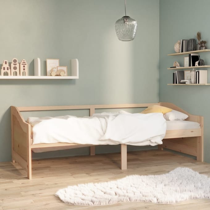 vidaXL - Bedbank - 3-zits - massief - grenenhout - 90x200 - cm