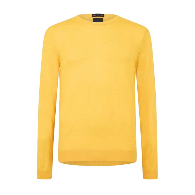 Boss Heren Crew Neck Regular Sweater Top (Geel)