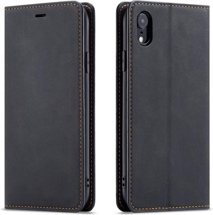 Geschikt voor Apple iPhone XR Bookcase | Zwart | Pasjeshouder | Portemonnee hoesje