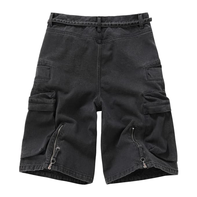 Forplay Shorts - Oversize Cargo Shorts grey washed - 30 tot 40 - voor Mannen - donkergrijs