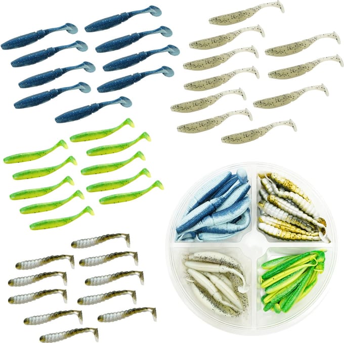 Fish-Xpro Softbait Set - Zeebaars - 7-12cm - Shads - Kunstaas set