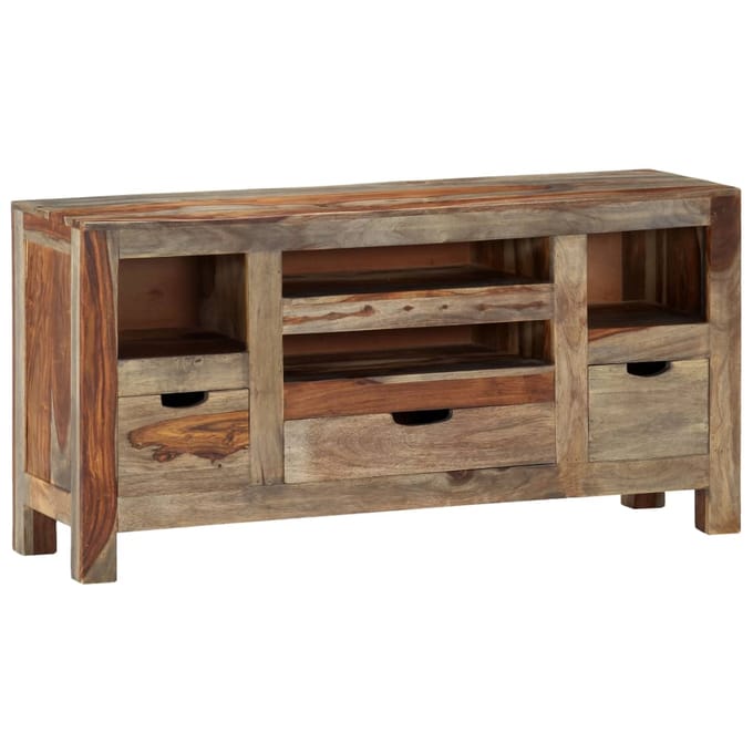 vidaXL Dressoir 100x30x50 cm massief acaciahout grijs