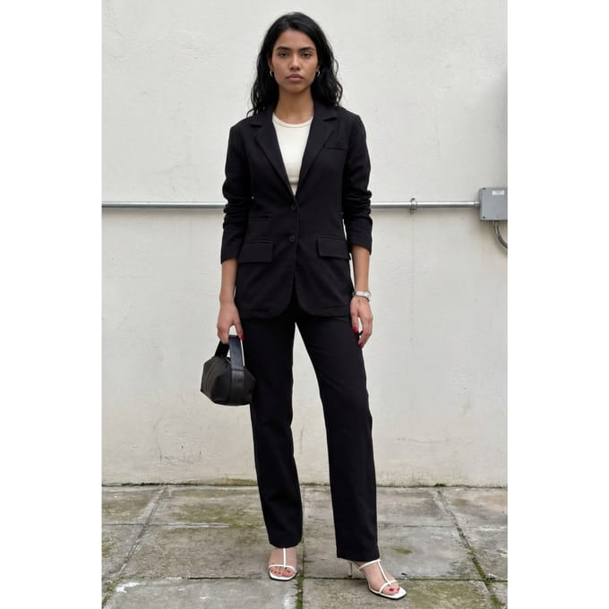 Geknoopte Jacket Kraag Twee-delig Set