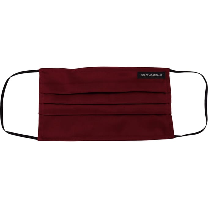 Dolce & Gabbana Elegante Satijnen Geplooide Bordeaux Rode Vrouwenmasker