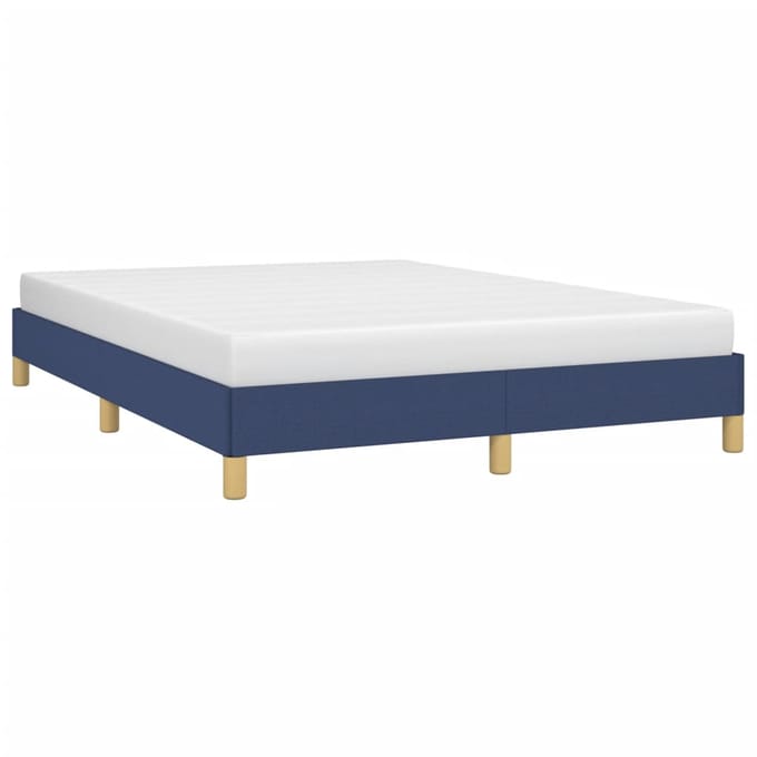 vidaXL - Bedframe - zonder - matras - stof - blauw - 140x190 - cm