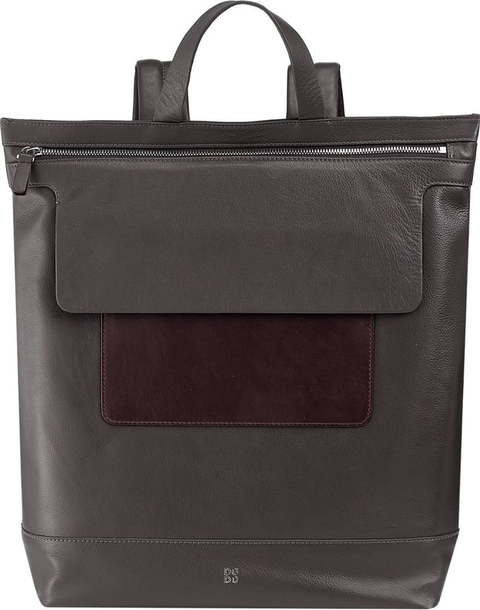 DuDu Oslo Dagrugzak Leder 39 cm - anthracite