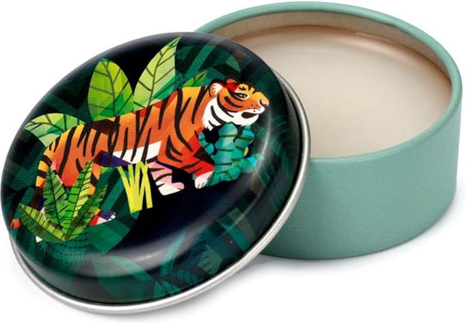 Dierenrijk Lippenbalsem in blik "Tijger" Coconut 5cm