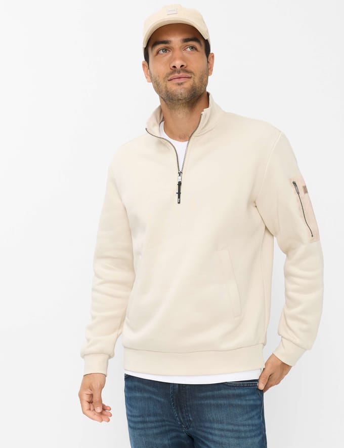 Brax Heren Troyer  Style SION oat, crèmewit, maat XL