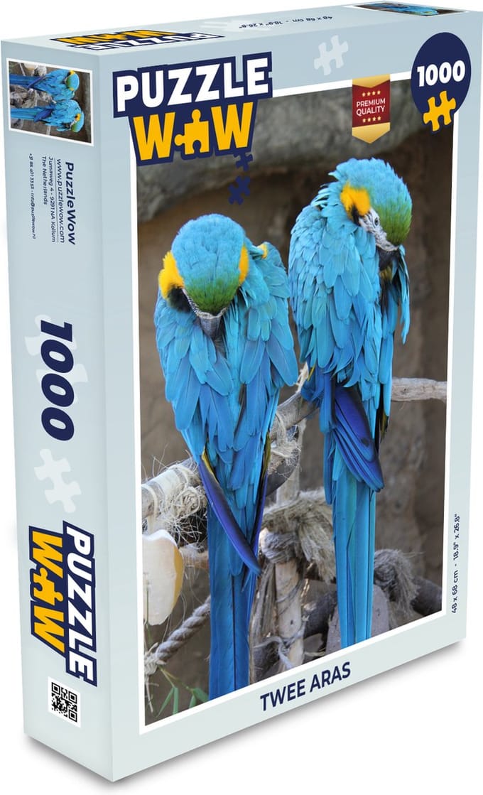 Puzzel Twee aras - Legpuzzel - Puzzel 1000 stukjes volwassenen
