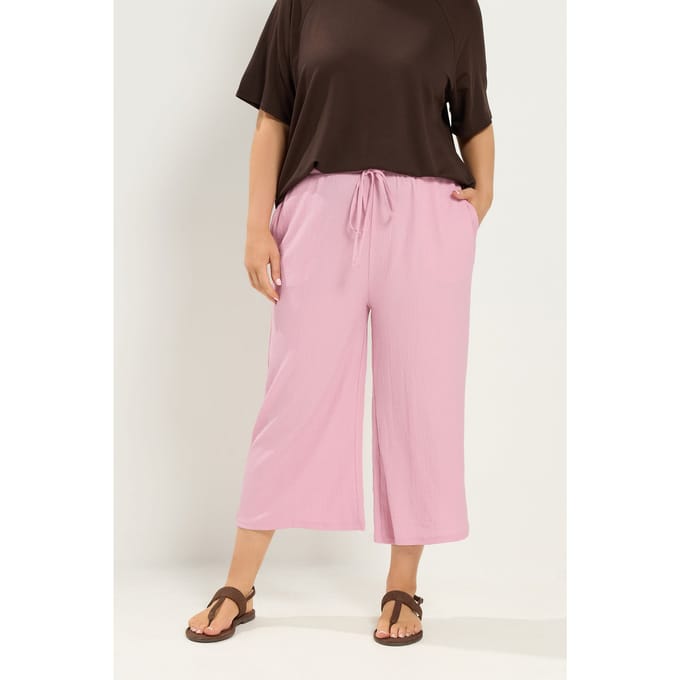 Yours Roze Kreukelculottes Size 42