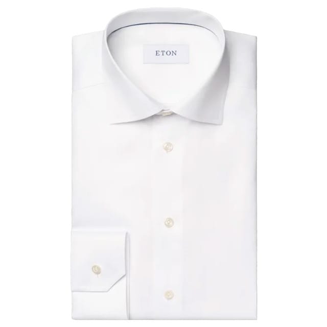 Eton  Lange Mouw Overhemden Wit 100012341