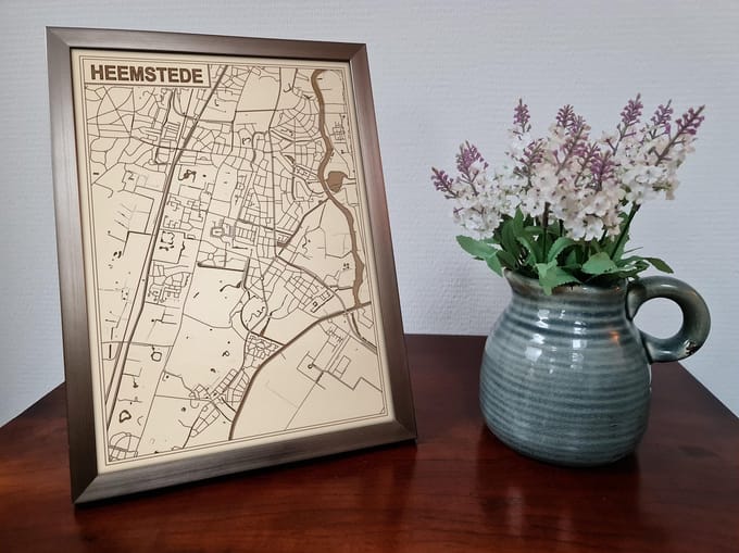 Decoratief Beeld - Houten Van Heemstede - Hout - Bekroned - Bruin - 21 X 30 Cm