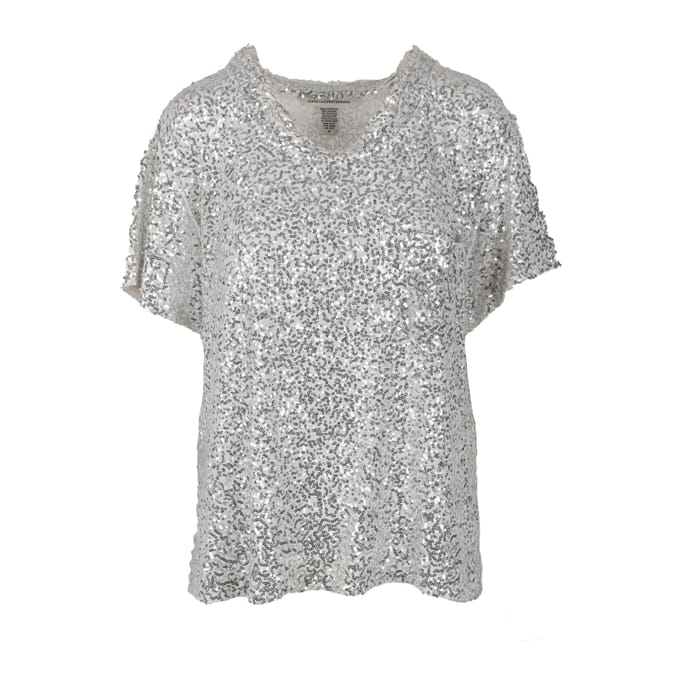 Diane Von Furstenberg oversized T-shirt met pailletten - jaren 2010