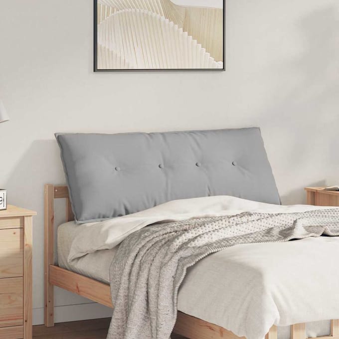 vidaXL - Rugkussen - Wolkgrijs - 120 - x - 50 - x - 19 - cm - Stof