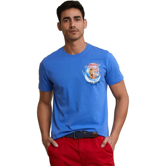 River Woods Normal Fit Basic T-shirt Short Sleeves Evening Blue Taglia: S | T-shirt stampate Outlet | Uomo | Blu