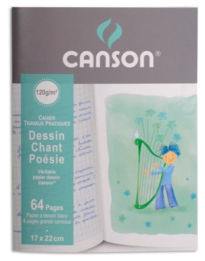 Canson C200005671, Afbeelding, Meerkleurig, 64 vel, 120 g/m², Ruitjespapier, Softcover