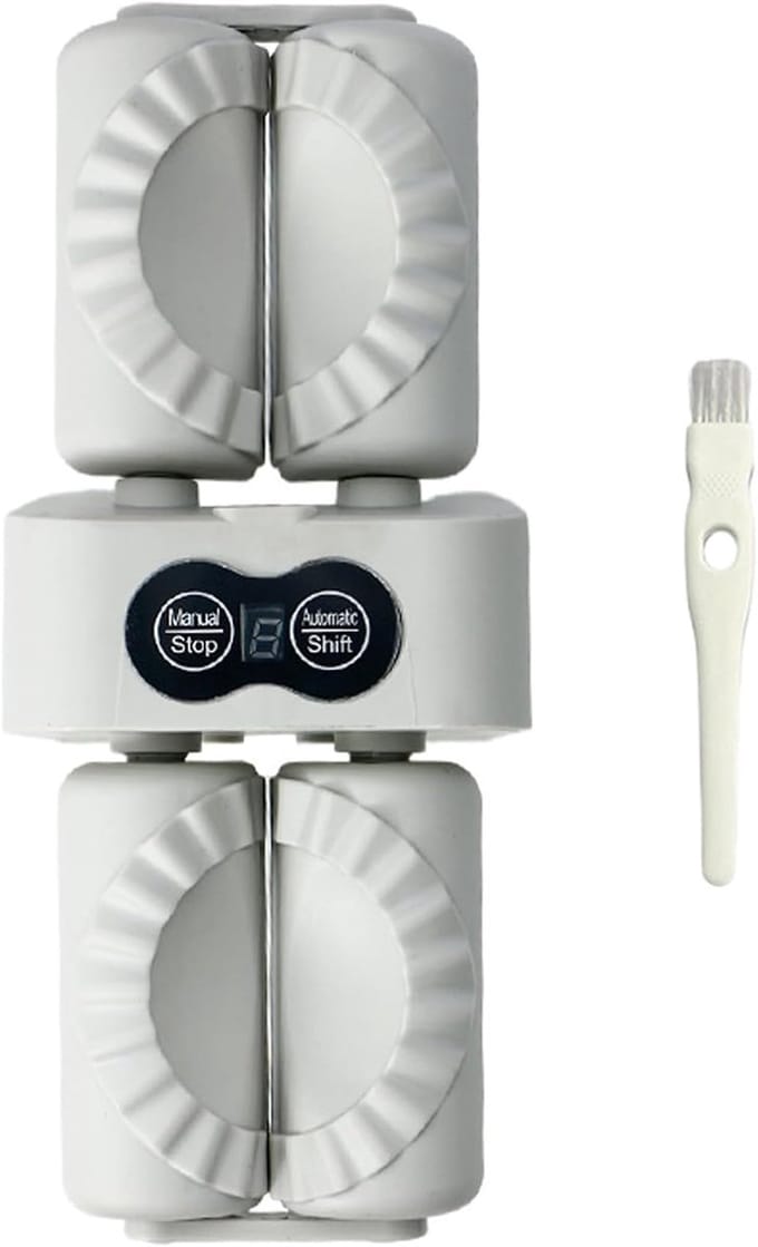 Automatische Knoedel Maker - Dumpling Pers - Thuis Koken - Dubbelzijdige Kop - 24 cm - Wit