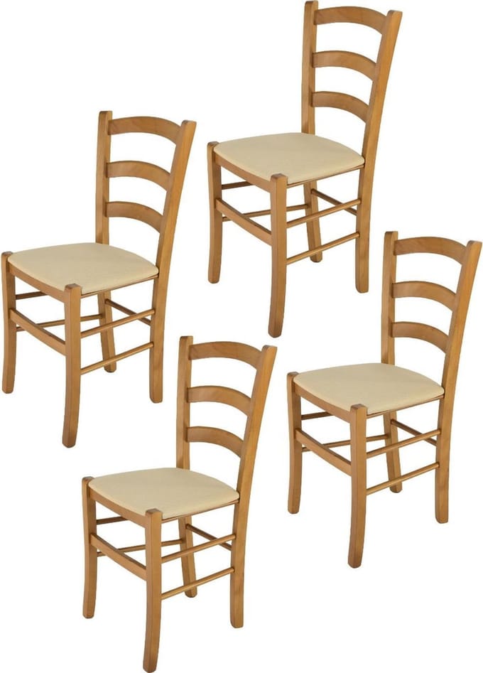 Tommychairs Venice - Eetkamerstoelen - Set van 4 - Eikenhout