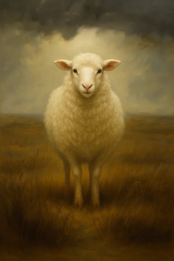 White Sheep - Mint by Michelle decoupage papier - A1