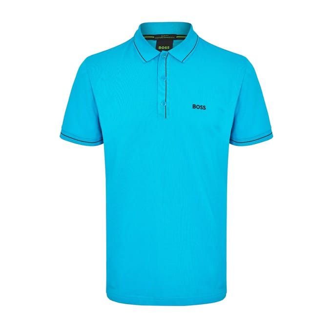 Boss Heren Paddy Korte Mouwen Polo Shirt (Turquoise/Aqua)