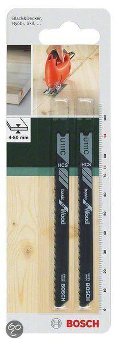Bosch - Decoupeerzaagblad HCS, U 111 C Basic for Wood