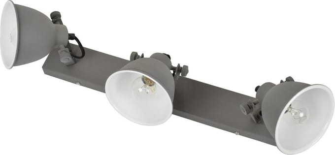 Urban Interiors Industrial 3 lichts Plafondspot Grijs - Stelbaar - 13x51x20
