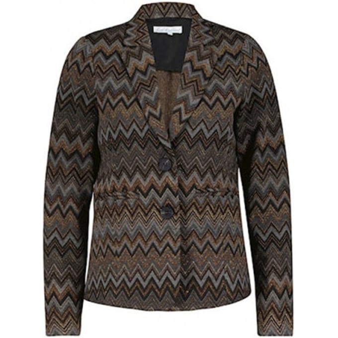 Red Button Blazer Blazer Zigzag Srb4135 Bronze Dames Maat - S