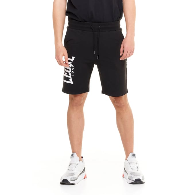 Leone Big Logo Shorts Black/White-3XL