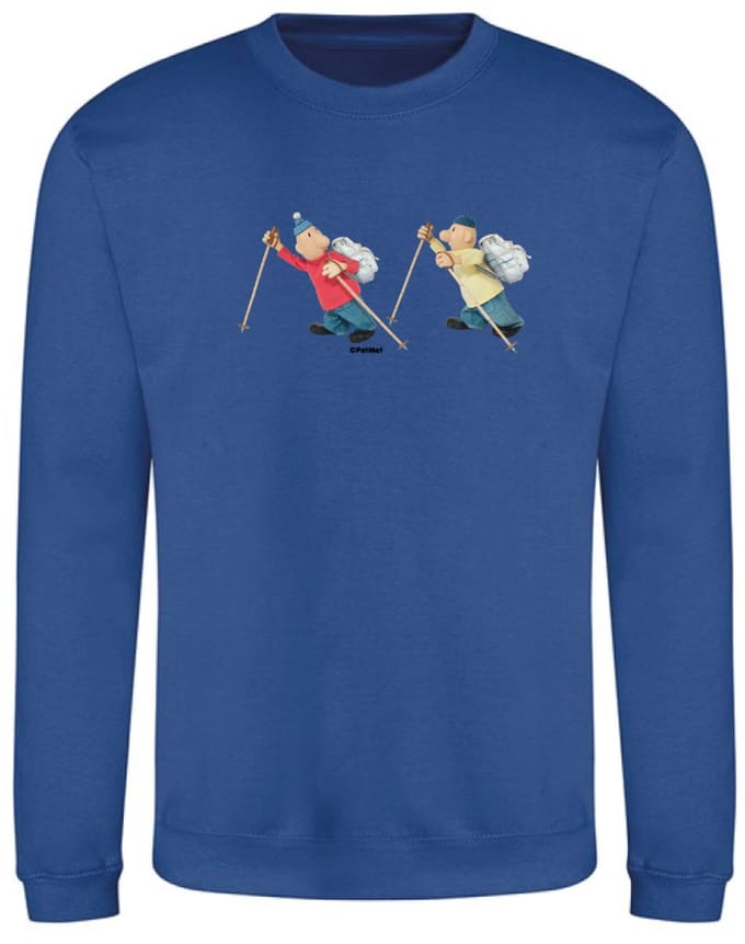 Hingly Crew sweater Buurman & Buurman Kobalt Wandel S