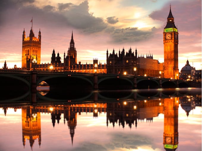 Fotobehang - Big Ben in de avond, Londen.
