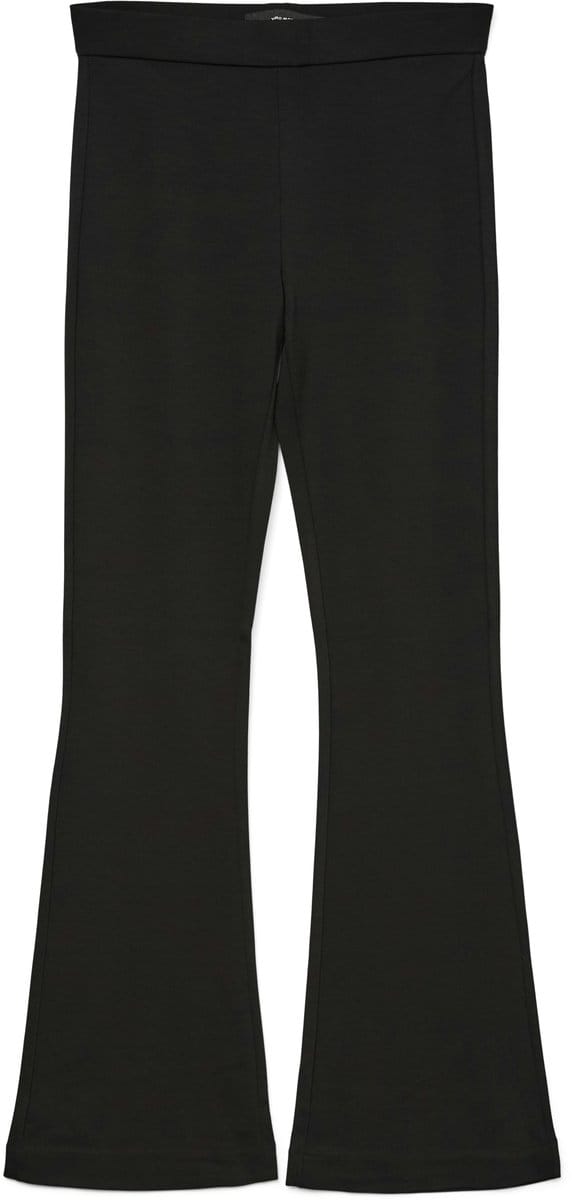 Vero Moda zwarte dames broek   Flared fit   Elastische boord   Regular waist Zwart XS/34