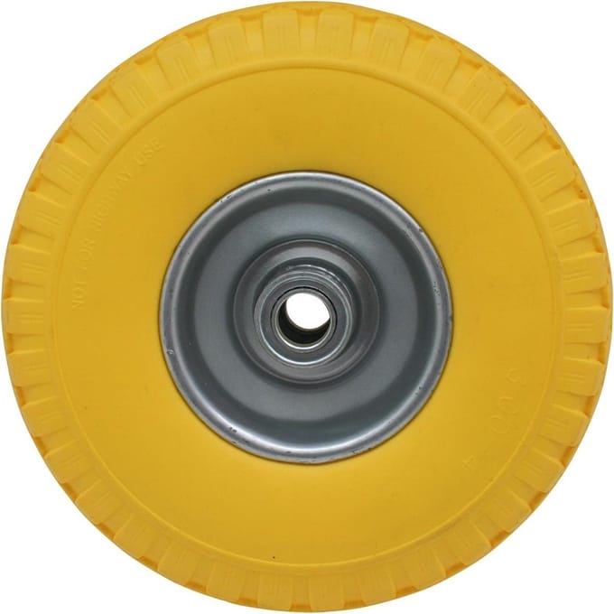 Benson Anti-lek wiel - volrubber - stalen velg - 260 x 85 mm - geel