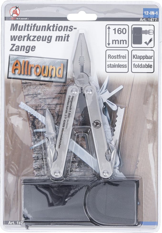 BGS Multitool met tang 12-IN-1 160 mm