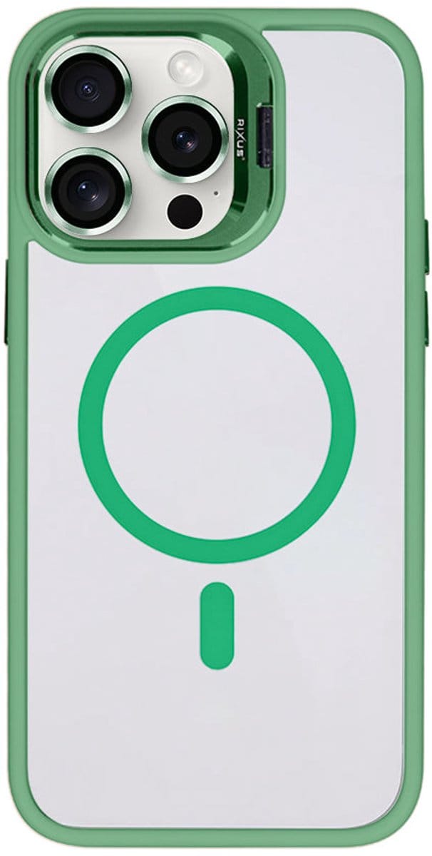 Rixus Classic 03 Case With MagSafe For Apple iPhone 12, 12 Pro Light Green