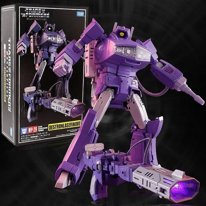 G1 Transformatiemasterpiece KO MP-29 MP29 Shockwave Actiefiguur Collectie Robot Cadeaus Speelgoed blue