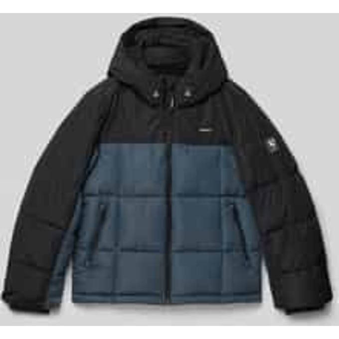Regular fit winterjack in doorgestikte look