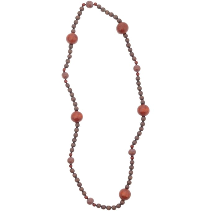 Behave – Ketting – Hout – Grote kralen – Minimalistisch – 88 cm