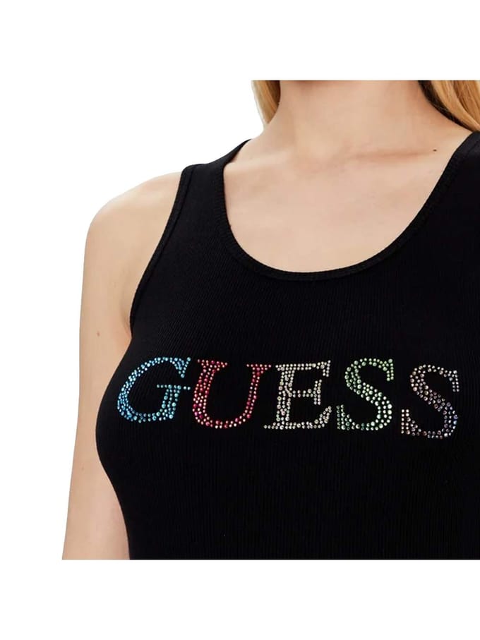 Guess Woman Tanktop Logo meerkleurig