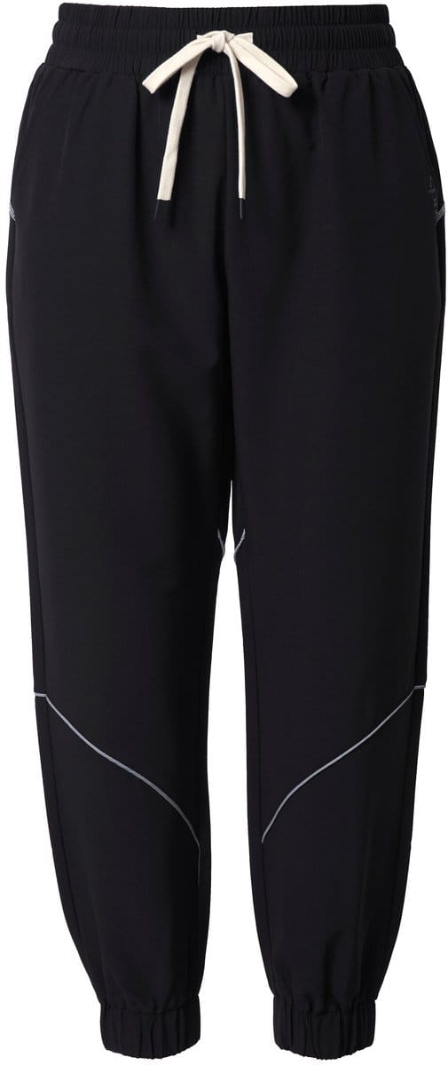 Ulla Popken - Dames - Functionele trainingsbroek waterafstotend reflector - Zwart - Maat 42+