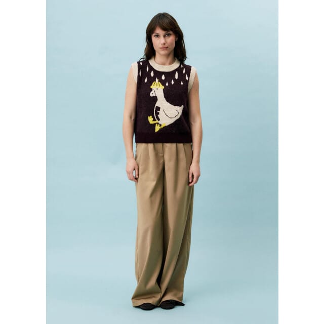 FRNCH Apollon pantalon wide-leg beige
